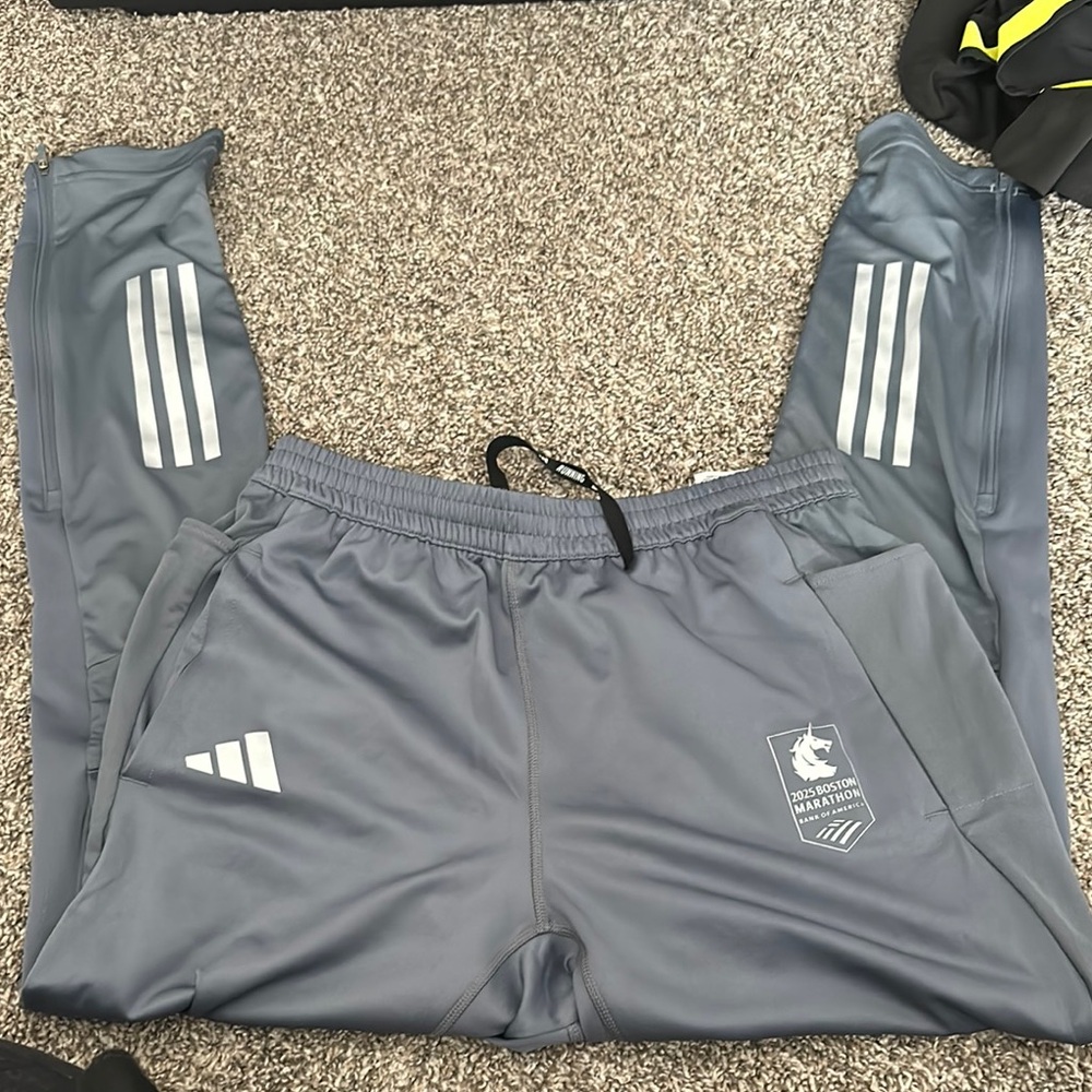 Adidas Men Gray Track Pants